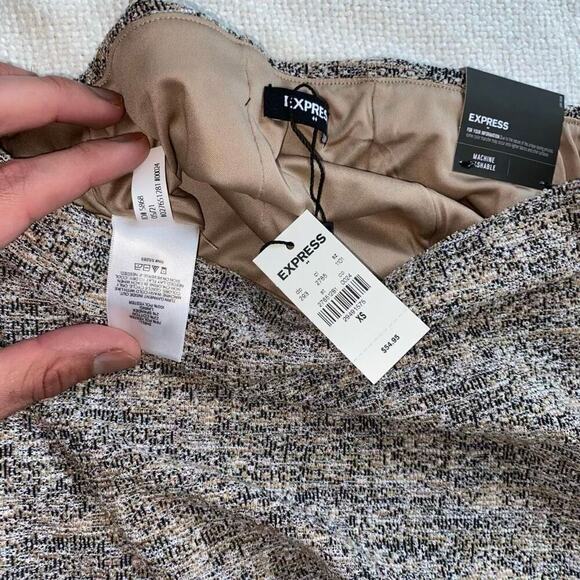 Express Tweed Neutral High Rise Skirt | Sz XS, NWT - Picture 5 of 7